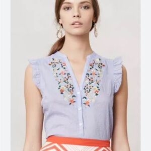 Anthropologie Maeve ‘Threadbloom Blouse’